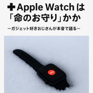 apple watchが雪に埋まってる写真
